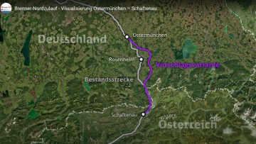 Brenner Nordzulauf Violett Karte