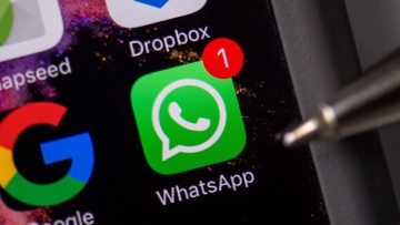 Smartphone, WhatsApp-Symbol