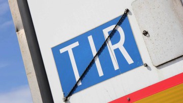 TIR-Verfahren, Lkw-Schild, Carnet-TIR