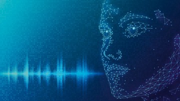 KI-basierter virtueller Assistent generiert Stimme als Klangwelle