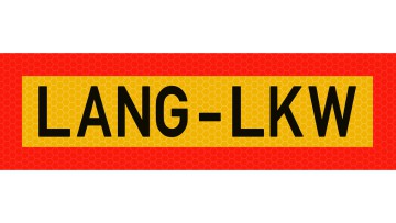 Schild mit Aufschrift Lang-Lkw