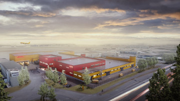 Das neue Logsitikzentrum von DHL Express ist in Planung 