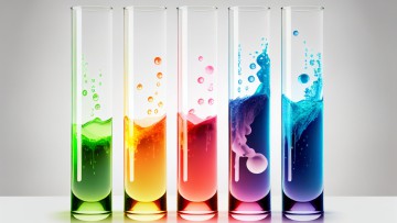 Wasserstoff Farben im Reagenzglas
