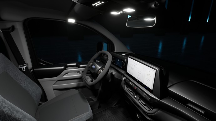 Das Cockpit des Ford E-Transit Custom
