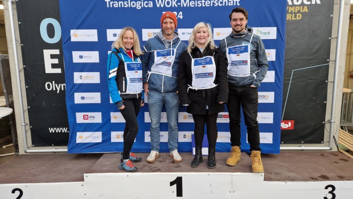 Andrea Volz, Jan Burgdorf, Leya Strelow und Fabian Faehrmann (v.l.) bei der Translogica WOK Meisterschaft 2024