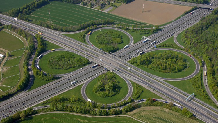 Autobahnkreuz, Dortmund-Unna, A44, A1