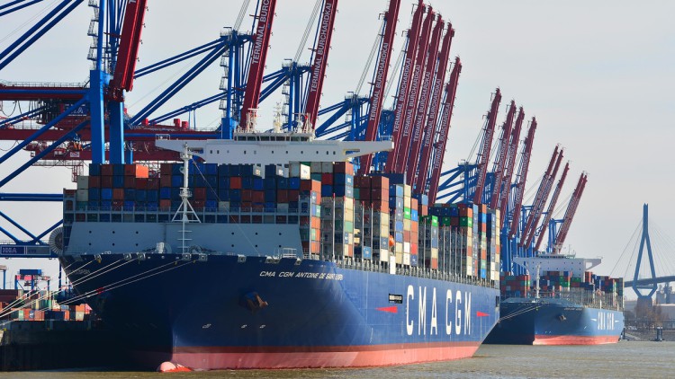 Hafen Hamburg, Containerschiff, CMA CGM
