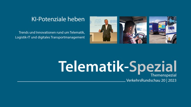 Titel des Telematik-Spezials der VerkehrsRundschau Ausgabe 20/2023