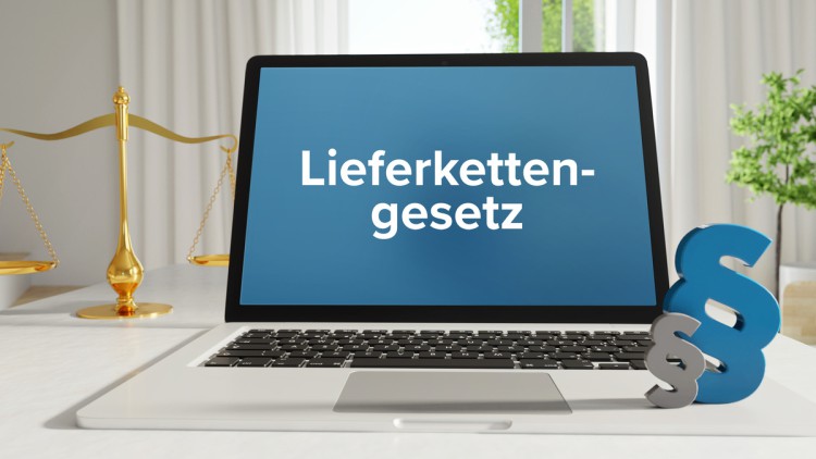 Lieferkettengesetz auf dem Laptop